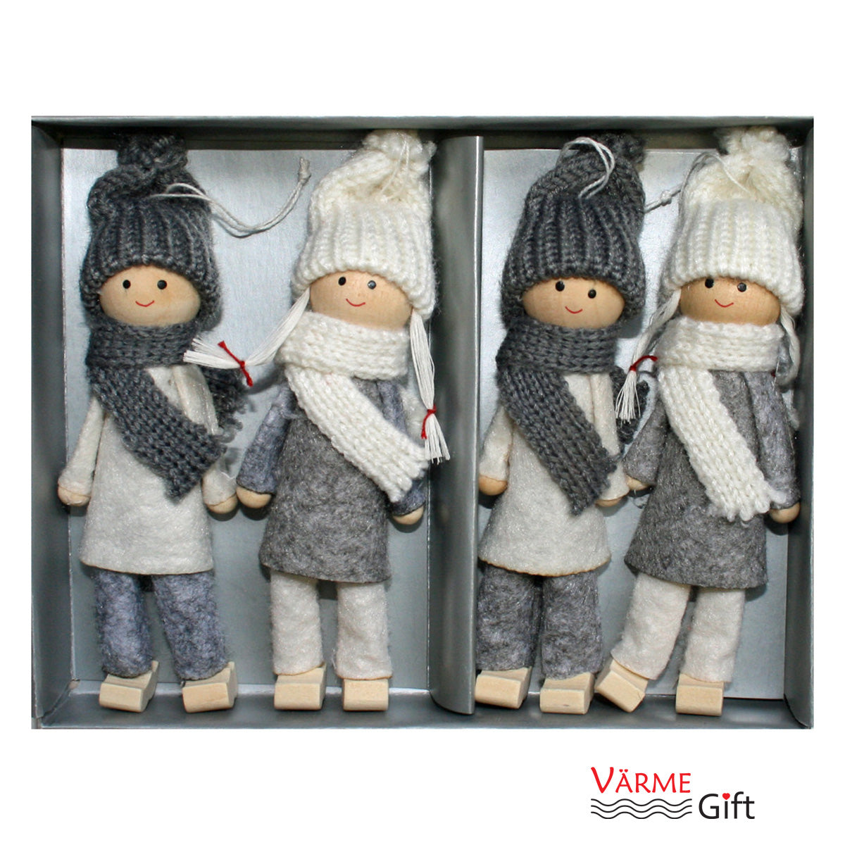 Tomte Santa Christmas Ornaments - 4 pack