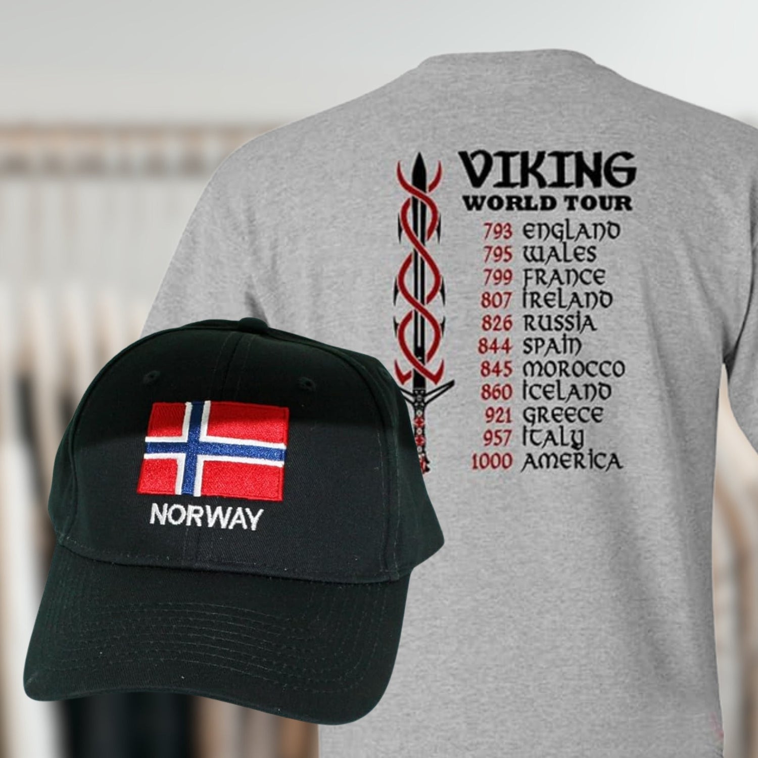 Hats and T-shirts