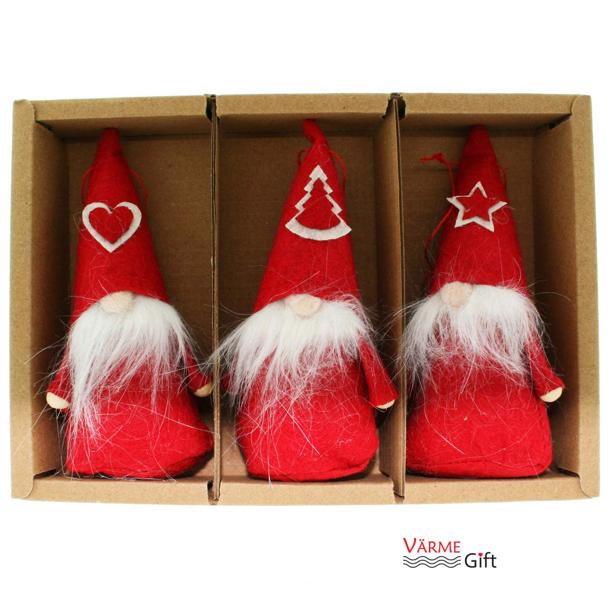 Nordic Nisse Gnome Christmas Ornaments - Set of 3