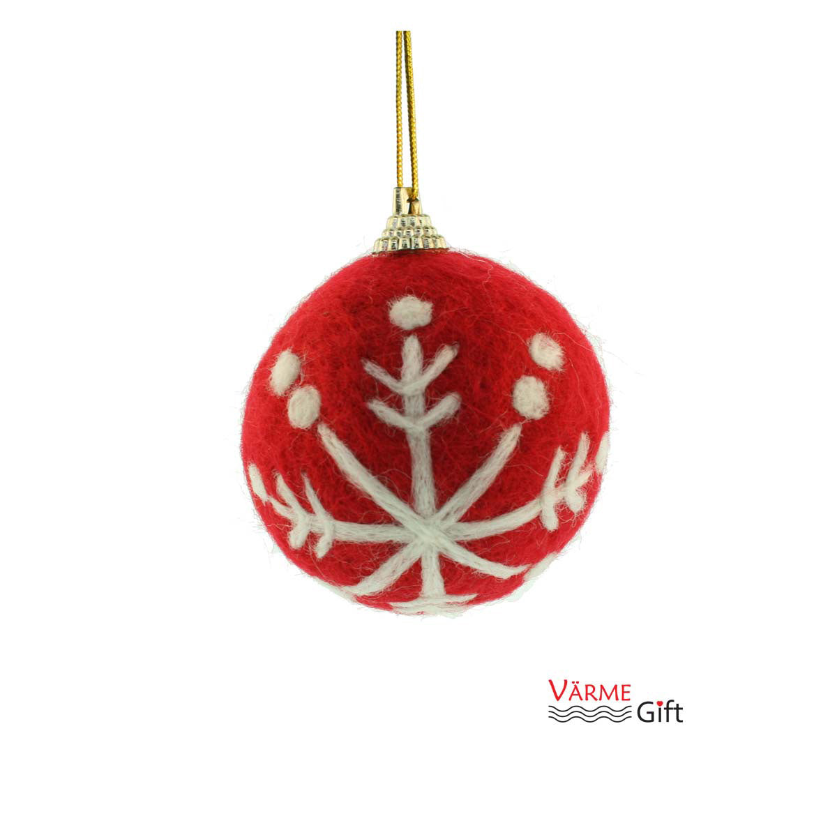 Nordic Felt Christmas Ball Ornament - 3"