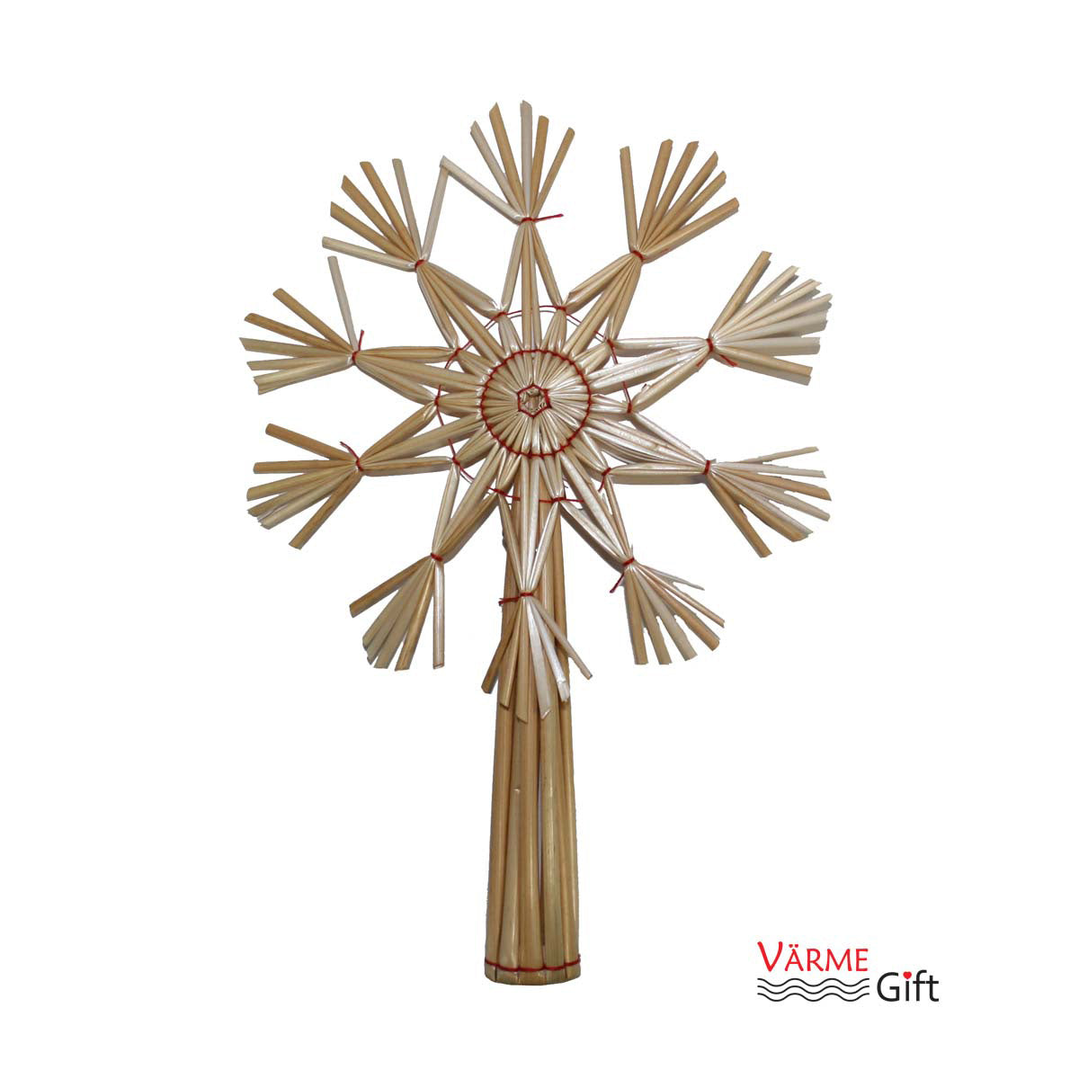 Straw Snowflake Tree Topper - 10"