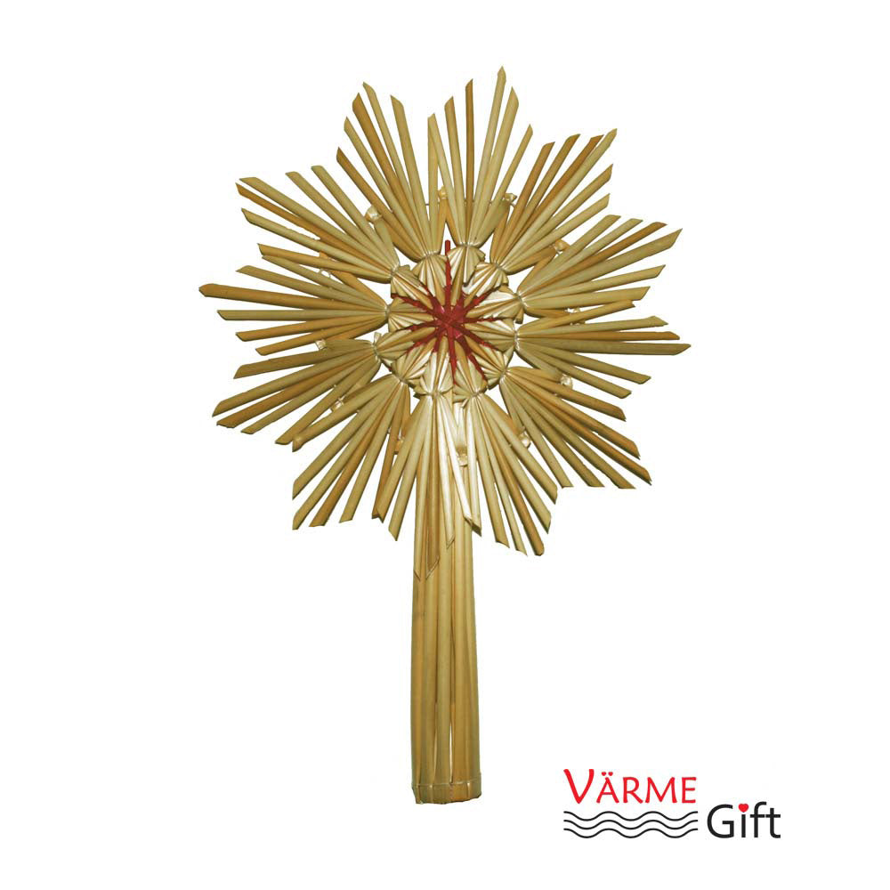 Straw star Christmas tree topper, 10 inch woven style, Scandinavian Nordic holiday decoration