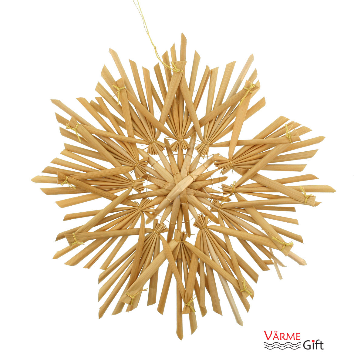 Straw Star Snowflake Ornament - 7" Decoration