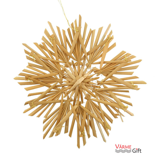 Straw Star Snowflake Ornament - 7" Decoration