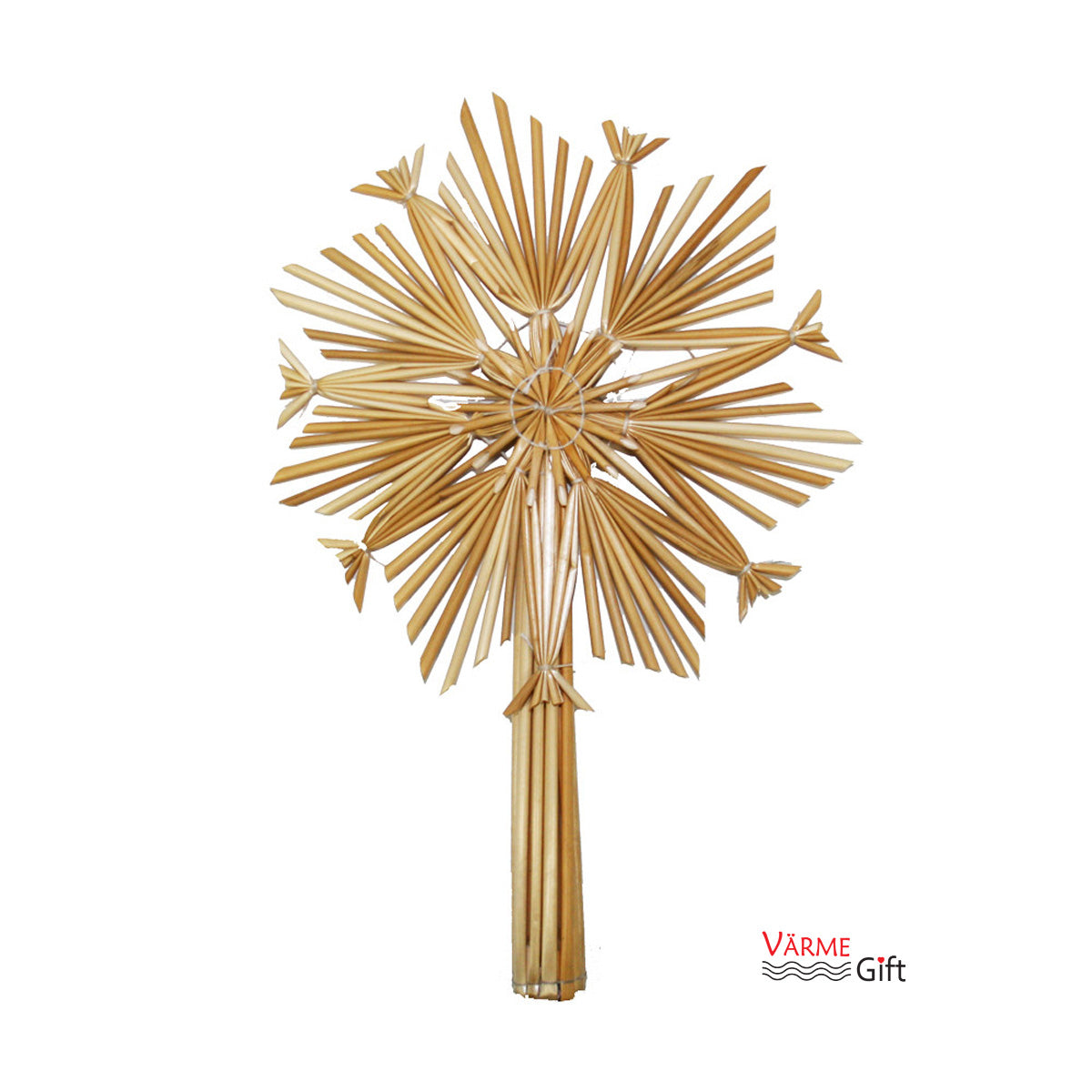 Straw star Christmas tree topper, 10 inch natural style, Scandinavian Nordic holiday decoration