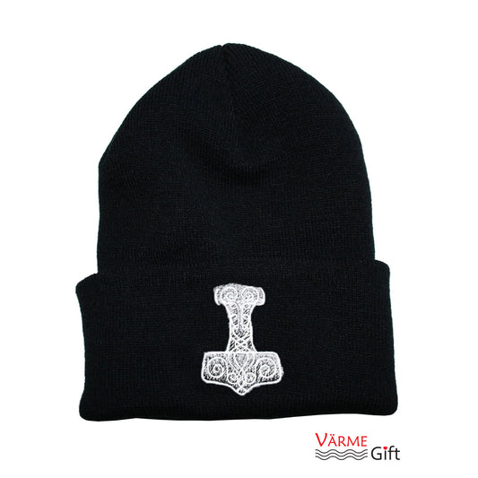 Thor's Hammer Knit Hat/Winter Cap - One Size Fits All