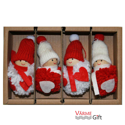 Tomte Yarn Ornaments - Set of 4